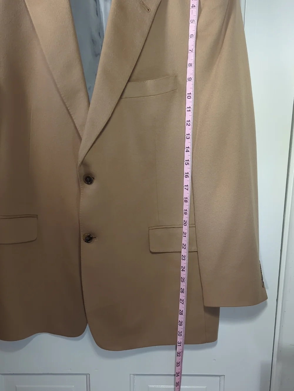 Hart Schaffner Marx Loro Piana 100% Cashmere Blazer Tan 46R